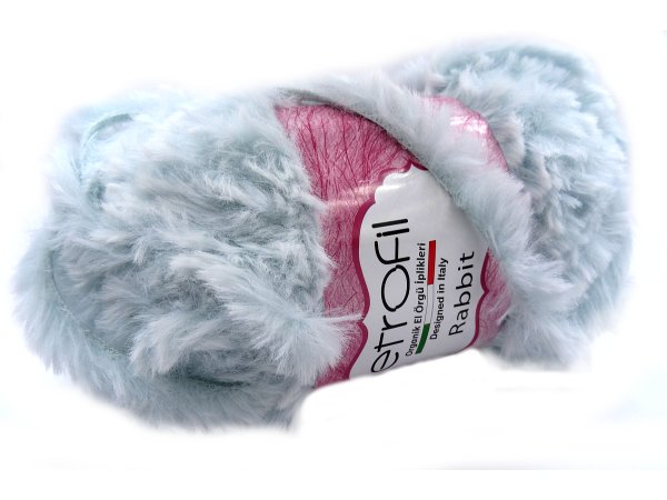 Rabbit 552mix AQUA włóczka Etrofil 100g 65m miła jak futerko królika włóczka na poduszki czapki