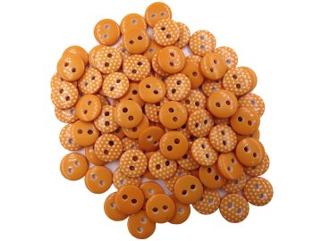 7mm Guziki POMARAŃCZOWE...