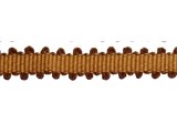Ryps 8mm 8 CAMEL/BRĄZ 100% bawełna CHELSEA z pikotką taśma rypsowa 25m francuska tasiemki rypsowe TYLKO NA ZAMÓWIENIE