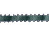 Ryps 8mm 137 ZIELONY MINT/SZARY 100% bawełna CHELSEA z pikotką taśma rypsowa 25m francuska tasiemki rypsowe TYLKO NA ZAMÓWIENIE