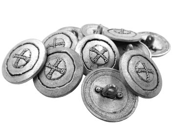 29mm Guziki srebrne 12...