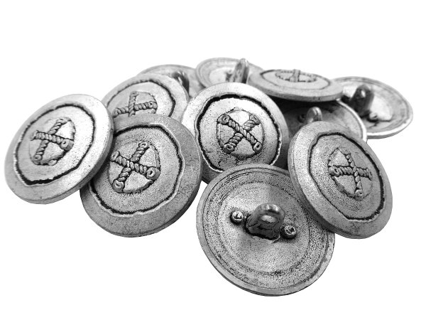 29mm Guziki srebrne 12 sztuk kolor SREBRNY K117 guziki do marynarki guzik metalowy ciężki antic silver
