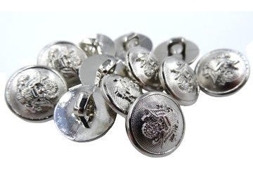15mm Guziki srebrne 12...