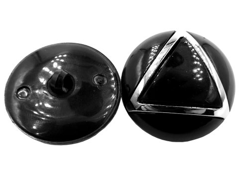 25mm Guziki ozdobne HURT 144 sztuki kolor CZARNY K651 guzik ozdobny do marynarki płaszcza plastikowy