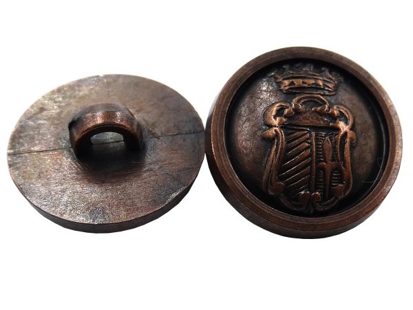 16mm Guziki z herbem 12 sztuk kolor ANTIC COOPER/MIEDZIANY K275 guziki ozdobne do marynarki guzik plastikowy na stopce