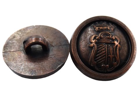 16mm Guziki z herbem 12 sztuk kolor ANTIC COOPER/MIEDZIANY K275 guziki ozdobne do marynarki guzik plastikowy na stopce