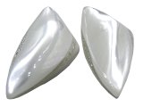 29-16mm Guziki ozdobne 12 sztuk kolor BIAŁY/OFF WHITE SREBRNY K276A guzik nieregularny do przyszycia na stopce