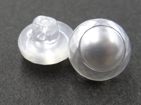 10mm Guziki ozdobne 12 sztuk kolor BIAŁY Z POŁYSKIEM PERŁOWYM K246 guzik perełka plastikowy do bluzki na stopce do przyszycia