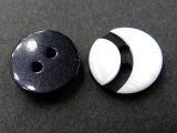 12mm Guziki ozdobne HURT 144 sztuki kolor CZARNE/BIAŁY Z POŁYSKIEM PERŁOWYM K433 guzik do bluzki koszuli dwudziurkowy