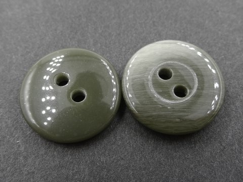 15mm Guziki ozdobne HURT 144 sztuk kolor ZIELONY SPŁOWIAŁA OLIWKA K278 guzik do bluzki żakietu marynarki plastikowy dwudziurkowy