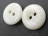 15mm Guziki ozdobne 12 sztuk kolor ECRU Z POŁYSKIEM MASY PERŁOWEJ  K276A guzik do bluzki żakietu marynarki dwudziurkowy