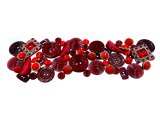 18-10mm Guziki ozdobne 12 sztuk kolor CIEMNY BORDO K376 guzik do bluzki koszulowy plastikowy dwudziurkowy prostokat nieregularny