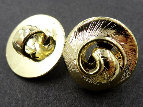 15mm Guziki złote HURT 144 sztuk kolor ZŁOTY K409 guziki ozdobne do marynarki swetra guzik plastikowy w kolorze złotym