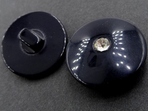 23mm Guziki ozdobne HURT 144 sztuki kolor CZARNY z cyrkonią K368 guzik duży ozdobny do płaszcza swetra marynarki