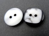 18mm Guziki ozdobne 12 sztuk kolor BIAŁY/CZARNY K386 guzik do bluzki żakietu sweterka każdy ma inną smugę