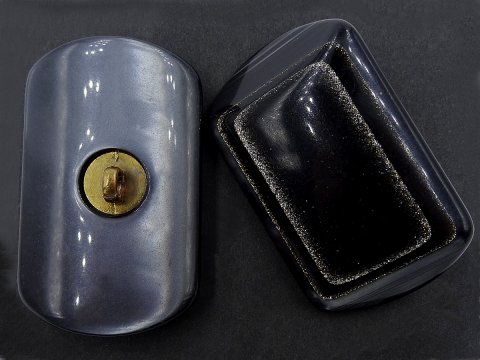 53-33mm Guziki ozdobne 1 sztuka kolor CZARNY GRAFIT z brokatem K829 guzik duży włoski do płaszcza swetra