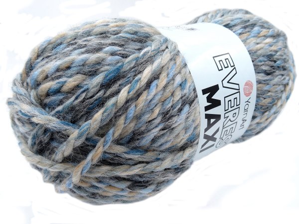 EVEREST MAXI 8023 MIX BEŻ NIEBIESKI SZARY włóczka YarnArt 200g 134m włóczki na czapki szale kominy swetry sklep GOLD-POL OUTLET