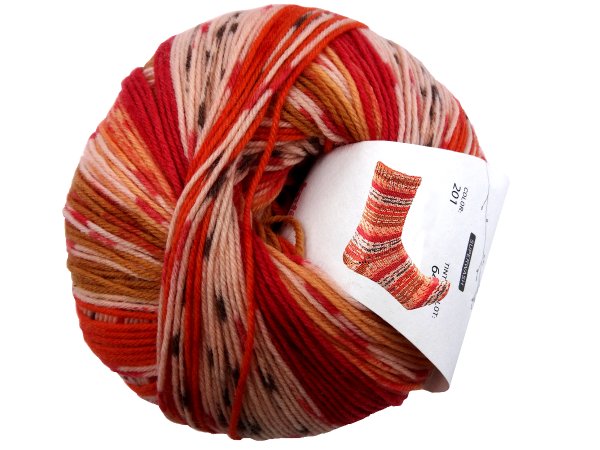 ILTA 201 MIX ORANGE KORAL ŁOSOŚ MIÓD Katia 100g 400m delikatny melanż włóczka skarpetkowa na ciepłe skarpety LIMITED EDITION