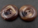 26mm Guziki ozdobne HURT 144 sztuki kolor BRĄZ MELANŻ K275 guzik ozdobny do płaszcza marynarki swetra płaszczowy dwudziurkowy