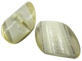 22-16mm Guziki ozdobne 12 sztuk kolor ECRU WHITE SREBRNY K276A guzik nieregularny do przyszycia na stopce krytej