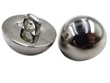 18mm Guziki ozdobne 12 sztuki kolor SREBRNY K334A guzik średniej wielkości z lustrzanym odbiciem na dużej stopce