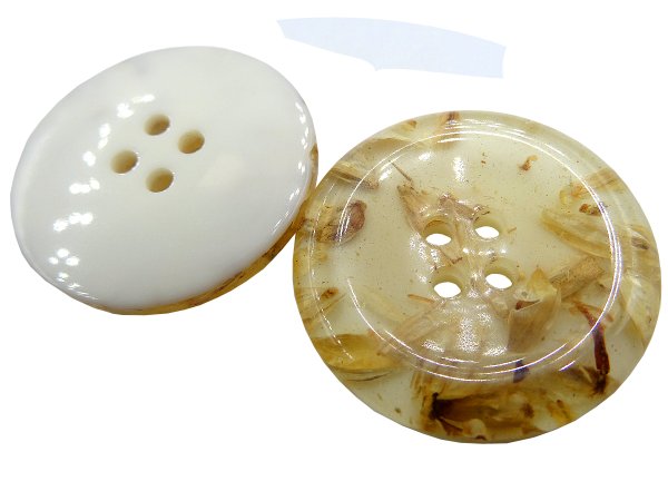 27mm Guziki ozdobne 12 sztuk kolor ECRU ZE ZBOŻEM K116 guzik eko do marynarki letniej czterodziurkowy Goldpol Warszawa