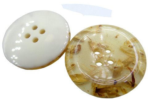 27mm Guziki ozdobne 12 sztuk kolor ECRU ZE ZBOŻEM K116 guzik eko do marynarki letniej czterodziurkowy Goldpol Warszawa