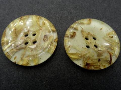 27mm Guziki ozdobne 12 sztuk kolor ECRU ZE ZBOŻEM K116 guzik eko do marynarki letniej czterodziurkowy Goldpol Warszawa