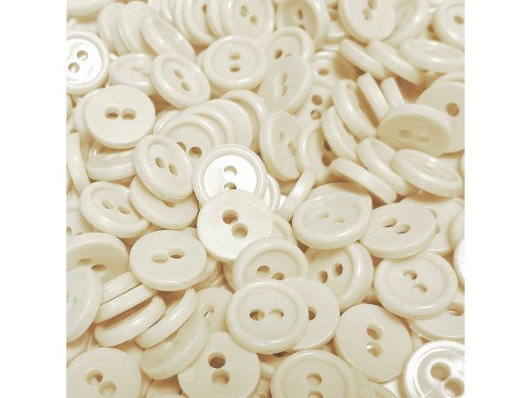 11mm guziki 1021 ECRU 1000 sztuk w opk. z dwoma dziurkami