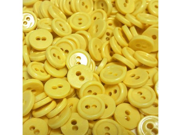 11mm guziki 1043 ŻÓŁTY 1000 sztuk w opk. z dwoma dziurkami