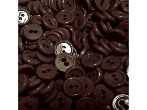 11mm guziki 8041 BRĄZ 1000 sztuk w opk. z dwoma dziurkami