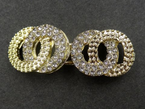 Zapięcie metalowe 38-13mm ZŁOTE z CYRKONIAMI -11- cena 1 sztukę zapięcia ozdobne typu haftka pasmanteria GOLD-POL