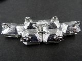 Zapięcie metalowe 57-20mm SREBRNE z CYRKONIAMI -11- cena 1 sztukę zapięcia ozdobne typu haftka pasmanteria GOLD-POL