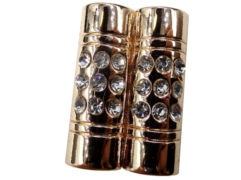 Zapięcie metalowe 35-25mm ZŁOTE Z CYRKONIAMI -11- cena 1 sztukę zapięcia ozdobne typu haftka pasmanteria GOLD-POL