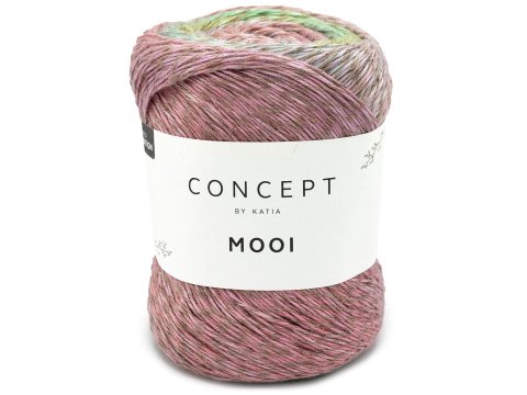 MOOI włóczka mix lnu 100 MIX WRZOSY/ŻÓŁTY/ZIELEŃ KATIA 150g 495m ombre cieniowana lniane z lnu włóczki największy wybór