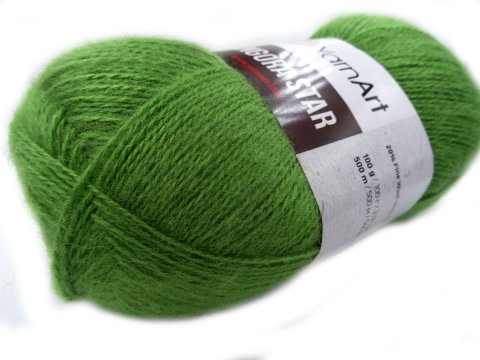 ANGORA STAR 098 ZIELONY GROSZEK włóczka YarnArt 100g 500m cieniutka na szale letnie kardigany hurtownia włóczek Goldpol