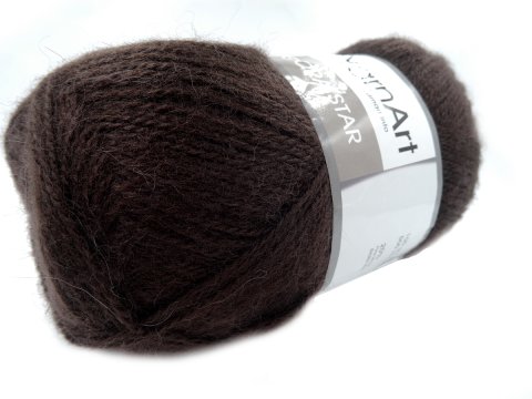 ANGORA STAR 116 BRĄZOWY GORZKA CZEKOLADA włóczka YarnArt 100g 500m cieniutka na szale hurtownia włóczek Goldpol