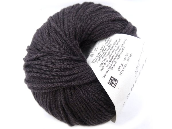 COTTON IN LOVE 66 BRĄZ/CZARNY włóczka KATIA 50g 115m wełna 50% merino i 50% bawełna egipska dla dzieci