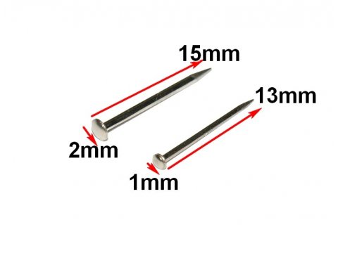 Szpilki 13mm stalowe 500g około 12000sztuk krawieckie