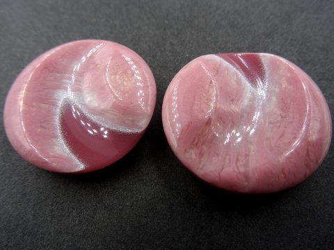 25mm Guziki ozdobne 12 sztuk kolor RÓŻ ANGIESKI I INDYJSKI K541 guzik ozdobny plastikowy na krytej stopce do płaszcza swetra