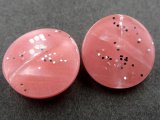 15mm Guziki ozdobne 12 sztuk kolor RÓŻ ANGIELSKI K111 guzik ozdobny mały na stopce z brokatem do bluzeczki sweterka