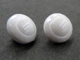 10mm Guziki ozdobne 12sztuk kolor BIAŁY Z POŁYSKIEM K133 guzik ozdobny plastikowy na stopce do bluzki