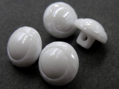 10mm Guziki ozdobne 12sztuk kolor BIAŁY Z POŁYSKIEM K133 guzik ozdobny plastikowy na stopce do bluzki