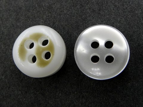 9mm Guziki ozdobne 10 sztuk kolor BIAŁY K127 guzik koszulowy czterodziurkowy do koszuli koszulek