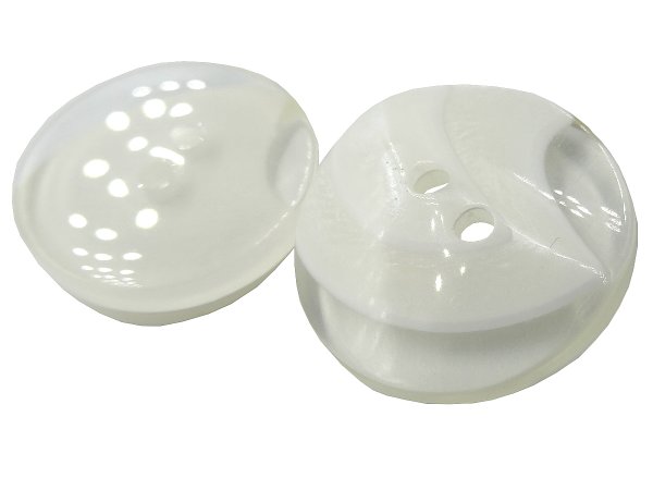 20mm Guziki ozdobne 12 sztuk kolor ECRU K718 guzik ozdobny przezroczysty nieregularny ze smugami do bluzki sweterka
