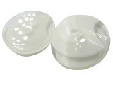 20mm Guziki ozdobne 12 sztuk kolor ECRU K718 guzik ozdobny przezroczysty nieregularny ze smugami do bluzki sweterka
