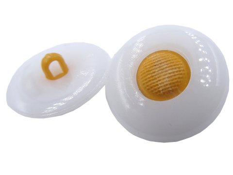 20mm Guziki ozdobne 12 sztuk kolor BIAŁE POMARAŃCZOWE K401 guzik ozdobny nieregularny biało pomarańczowy do sweterka