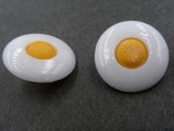 20mm Guziki ozdobne 12 sztuk kolor BIAŁE POMARAŃCZOWE K401 guzik ozdobny nieregularny biało pomarańczowy do sweterka