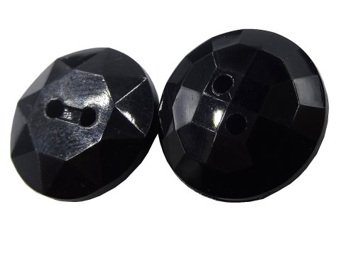 15mm Guziki ozdobne 12 sztuk kolor CZARNY Z POŁYSKIEM K622 guzik dwudziurkowy do marynarki swetra sklep z guzikami