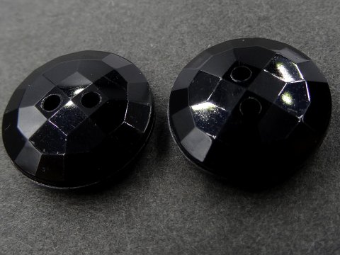 15mm Guziki ozdobne 12 sztuk kolor CZARNY Z POŁYSKIEM K622 guzik dwudziurkowy do marynarki swetra sklep z guzikami